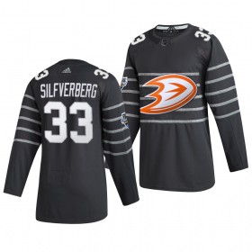 Män NHL Anaheim Ducks Tröjor Jakob Silfverberg 33 Grå Adidas 2020 All-Star Authentic
